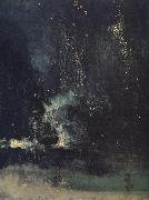 James Abbott McNeil Whistler Nocturne in Black and Gold,The Falling Rocket Sweden oil painting artist